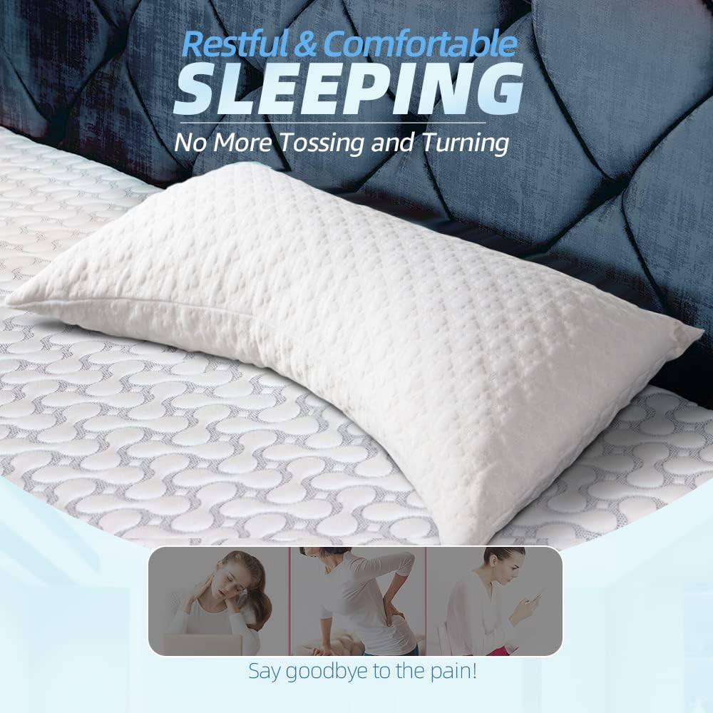 Side Sleeper Pillow - Queen Size 31'' x 20'' (White)