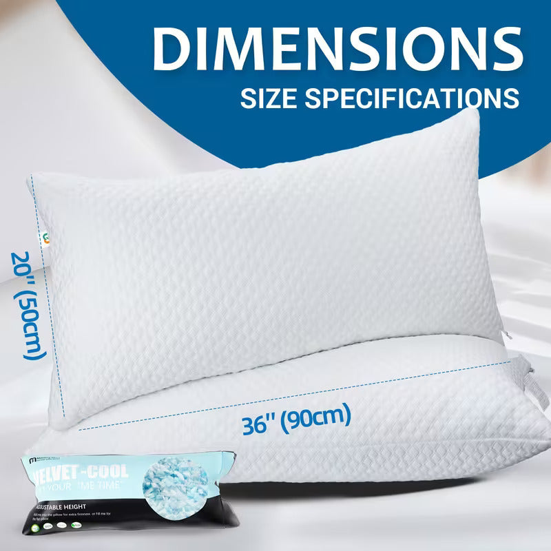 ON SALE - 2 Pcs of Shredded Pillows - King size , White