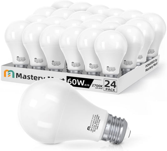 24 Pcs of A19 LED Bulbs - Dimmable