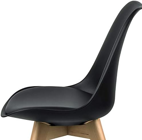 Padded Dining Chair - Set of 4, Black