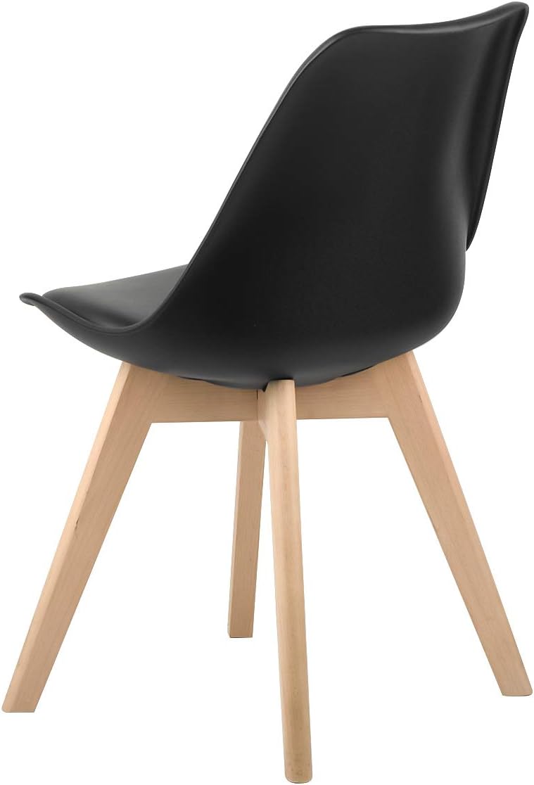 Padded Dining Chair - Set of 4, Black