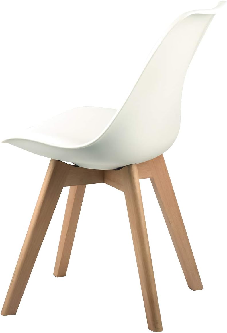 Padded Dining Chair - Set of 4, White