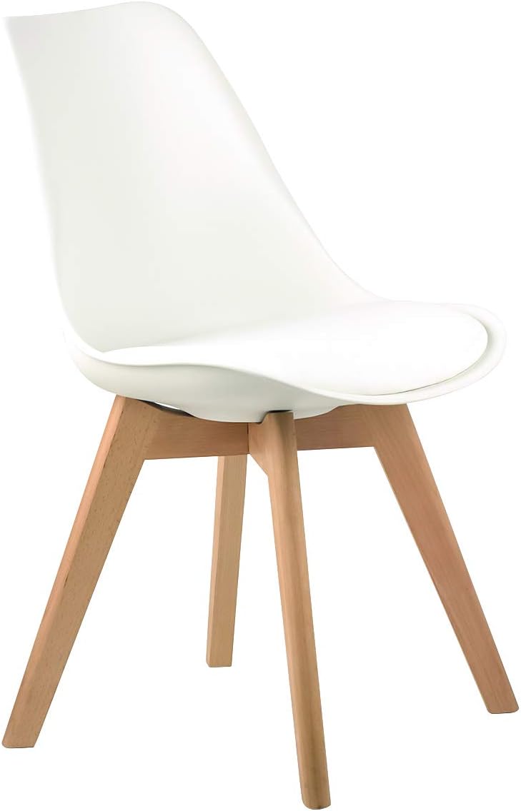 Padded Dining Chair - Set of 4, White