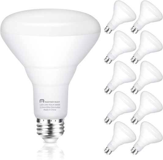 10 Pcs of BR30 LED Bulb - Dimmable, 10W