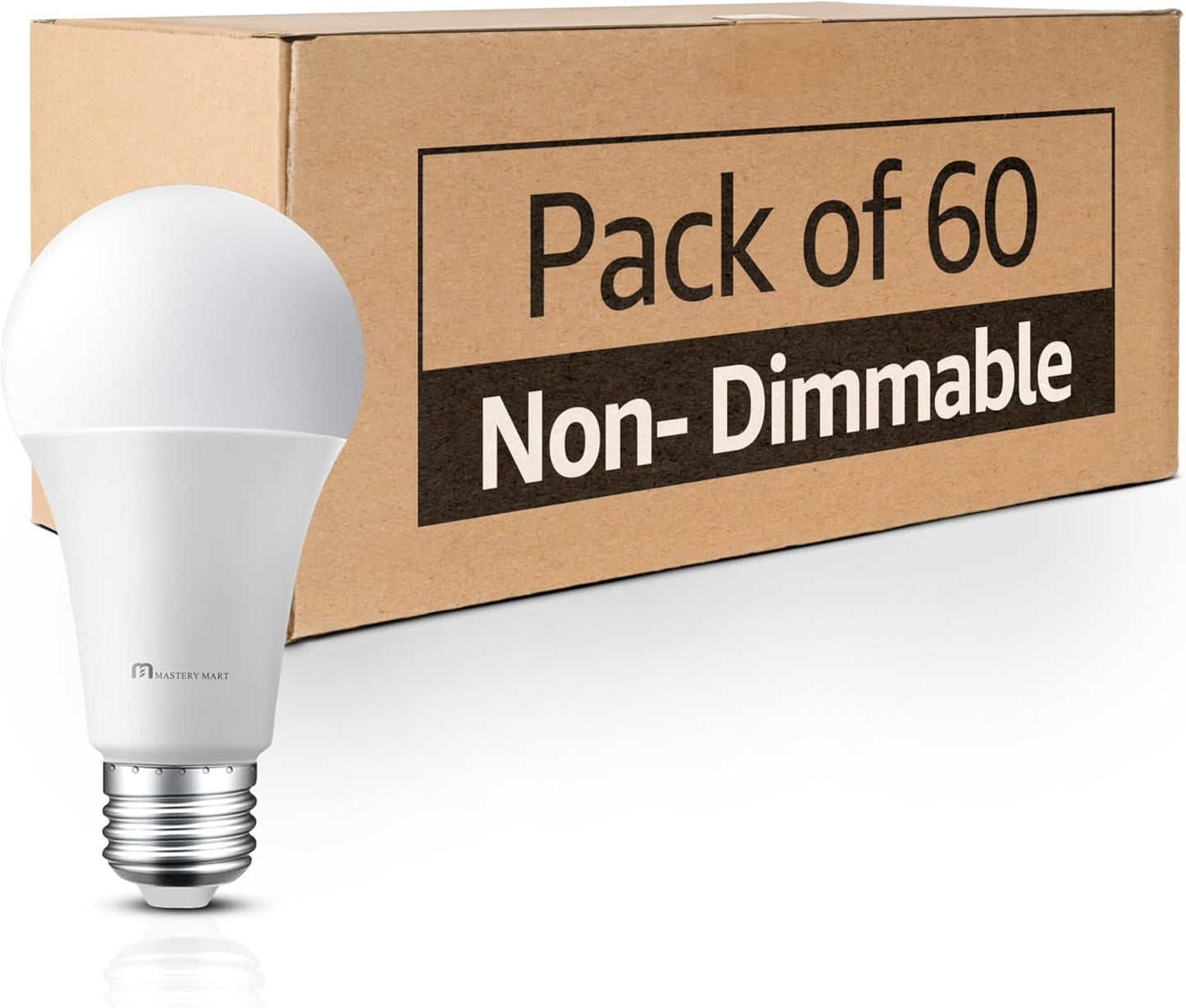 60 Pcs of A19 LED Bulbs - Non-dimmable