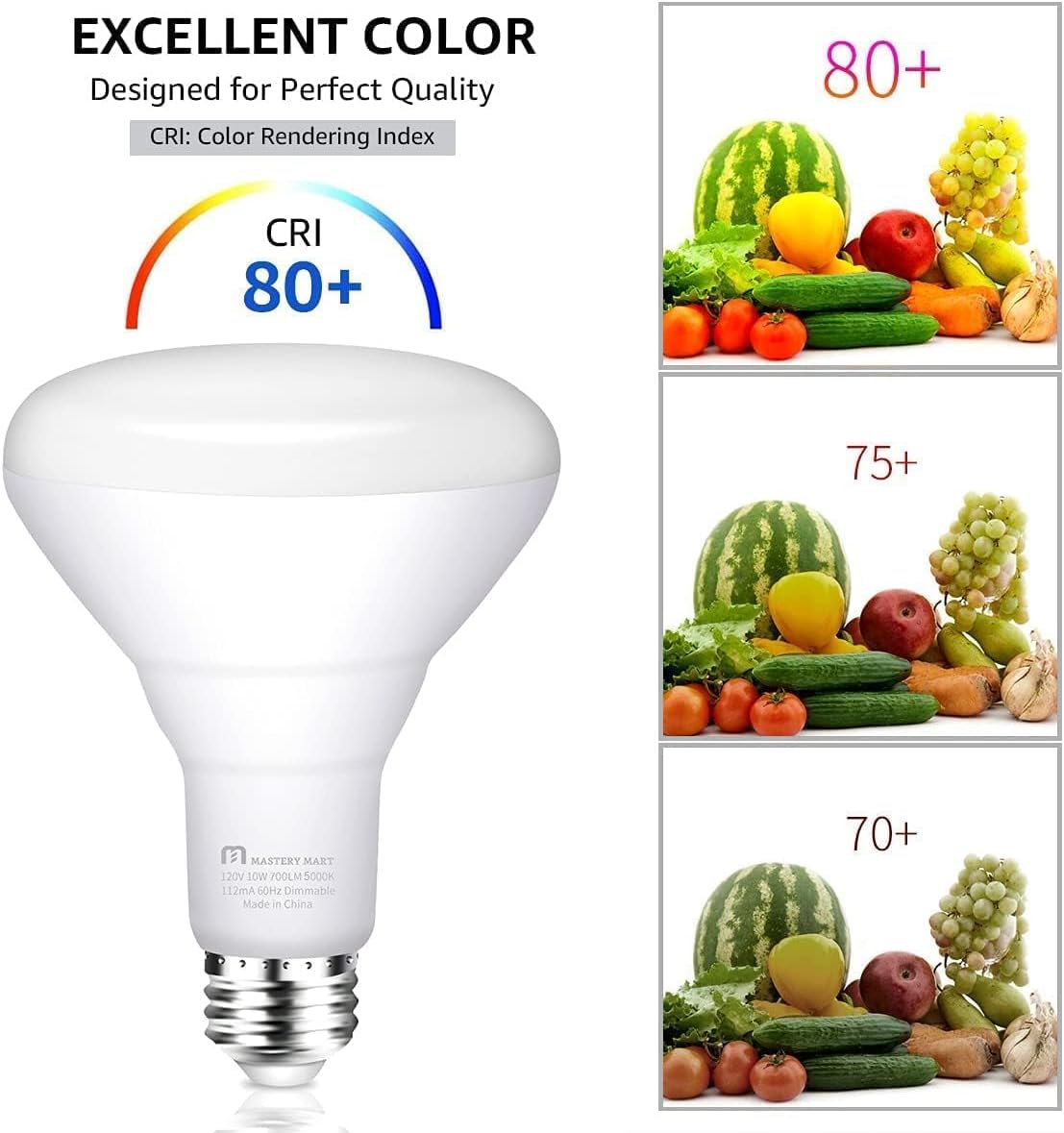 10 Pcs of BR30 LED Bulb - Dimmable, 10W