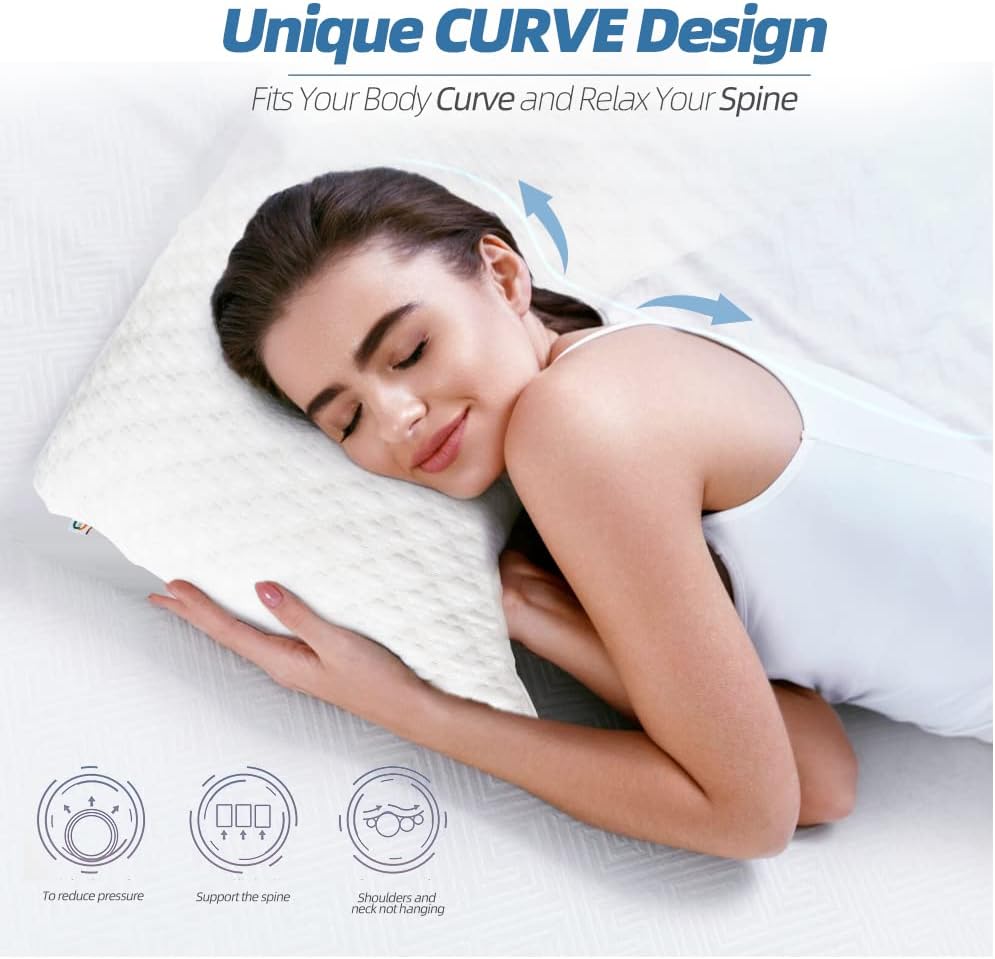Side Sleeper Pillow - Queen Size 31'' x 20'' (White)