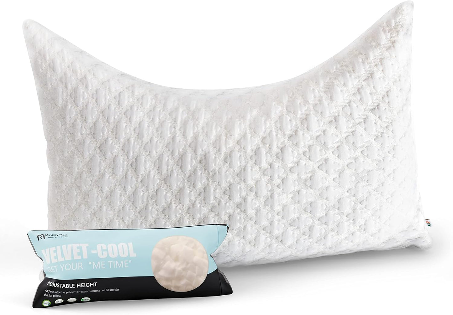 Side Sleeper Pillow - Queen Size 31'' x 20'' (White)