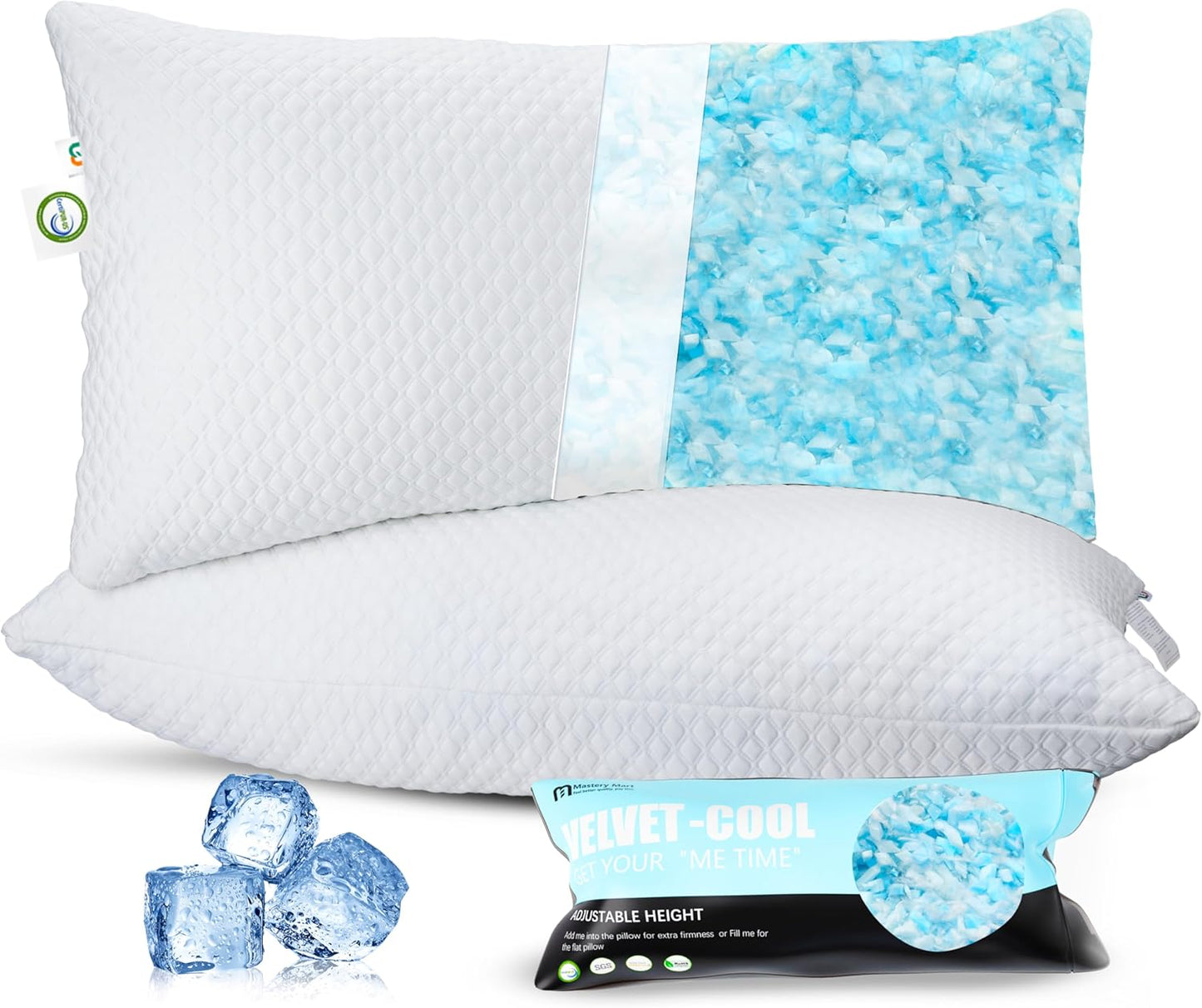 ON SALE - 2 Pcs of Shredded Pillows - King size , White