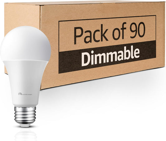 90 Pcs of A19 LED Bulbs - Dimmable