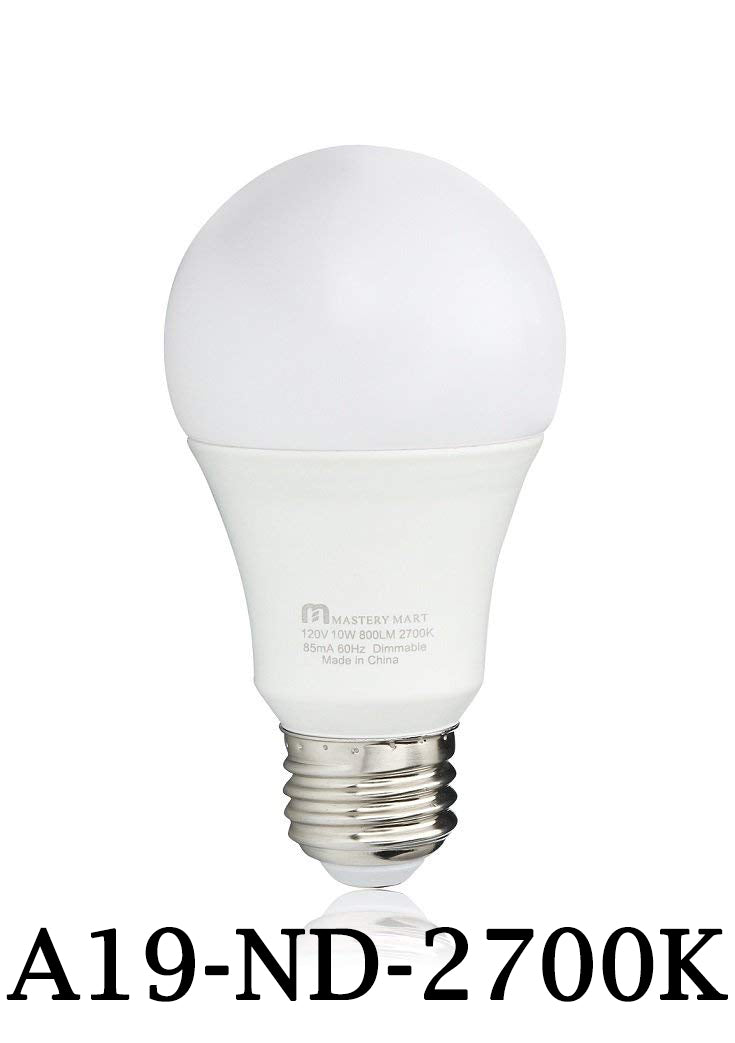 12 Pcs of A19 LED Bulbs - Non-dimmable